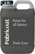 Fabricoat Grey Fabric Upholstery Paint & Dye | 2.5L / 85 fl oz | Restore or by Fabricoat