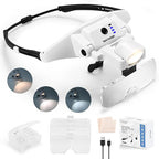 YOCTOSUN Magnifying Glass with Light, Magnifying Glasses with 6 Lenses 1.0X–4.0X by YOCTOSUN