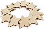 50PCS Wooden Star, Made of Basswood, 4 Inch Unprocessed Wood Pieces, Natural by Prainetooy