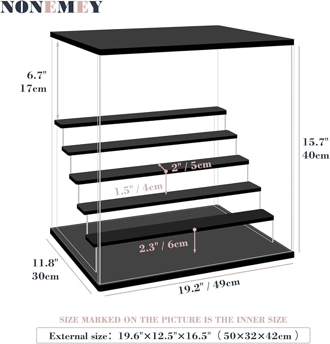 NONEMEY LED Acrylic Display Case, 6 Tier Display Case - Image 3