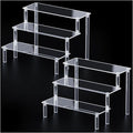 2 Packs Acrylic Display Stand Riser, 3 Tier Perfume Organizer Cupcake Stand | by FUNFERY