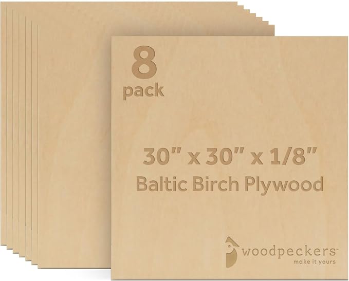 Baltic Birch Plywood 3 mm, 1/8 Inch Craft Wood, B/BB Grade, Stronger Than by Woodpeckers