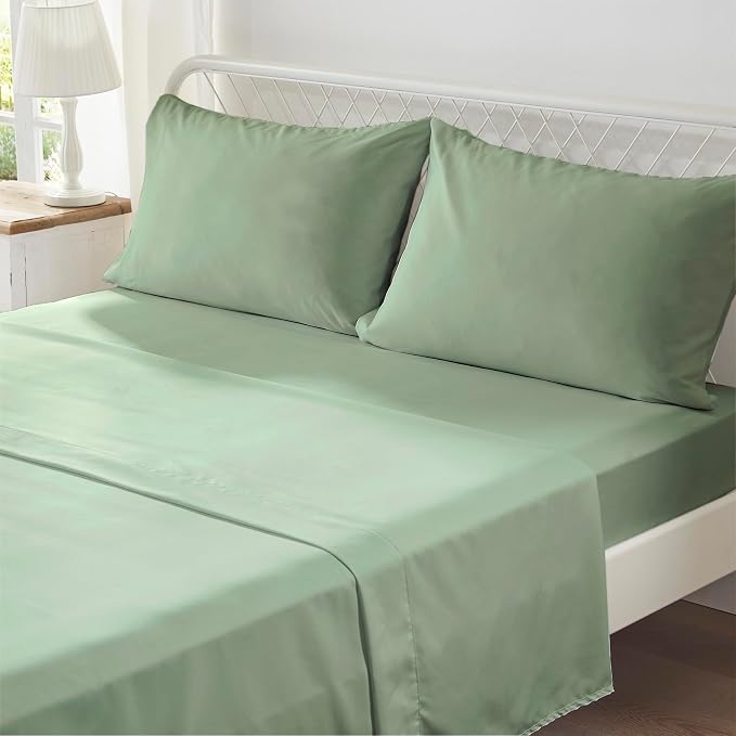 Zzlpp Full Comforter Set 7 Pieces, Sage Green Tufted Bed in a Bag - Image 8