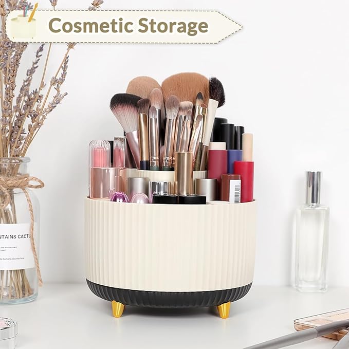SKYDUE 360 Rotating Organizer, Dual-Purpose Pencil Pen Holder, 5-Slot Rotating - Image 5