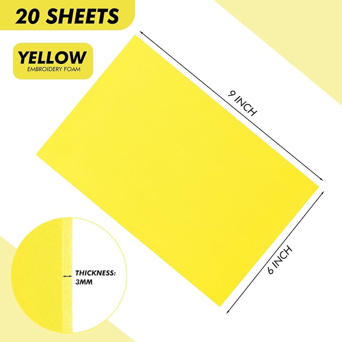 Innconee 20 Pcs 3mm Embroidery Foam EVA Foam Sheets - Image 2