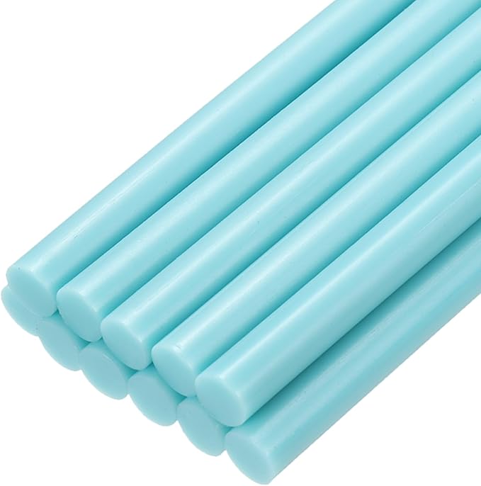 uxcell Mini Hot Glue Sticks for Glue Gun 7mm x 100mm Water Blue 12pcs by uxcell