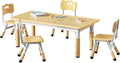 Brelley Height Adjustable Toddler Table and 4 Chairs Set, Graffiti Desktop by GrowwithYourKids