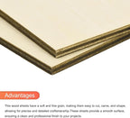 MECCANIXITY 10pcs Basswood Sheet 4 x 4 x 3/16 Inch Unfinished Wood Boards - Image 4