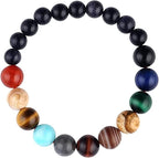 ONLYJUMP Planet Bracelet Solar System Universe Galaxy Bracelet Handmade Natural by ONLYJUMP