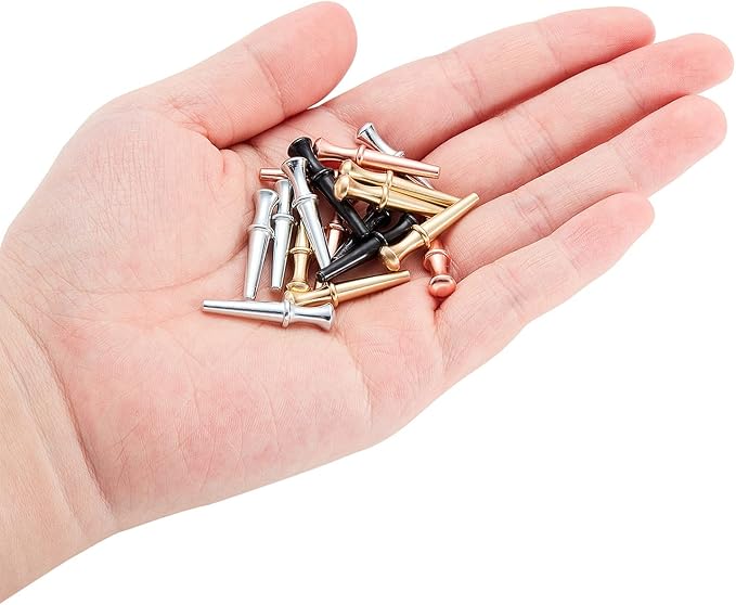 Lewtemi 120 Pieces Metal Cribbage Pegs Board Pegs 4 Colors Fit 1/8 Holes - Image 3