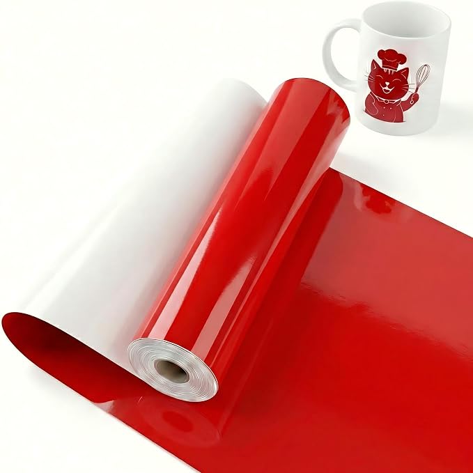 Red Permanent Vinyl for Cricut Cutting Machine, Waterproof, Durable Red Vinyl by Unknown