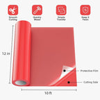 Red Permanent Vinyl for Cricut Cutting Machine, Waterproof, Durable Red Vinyl - Image 4