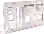Culinary Ruler Mini Cutting Reference Template Cooking Measurement | stainless - Image 3