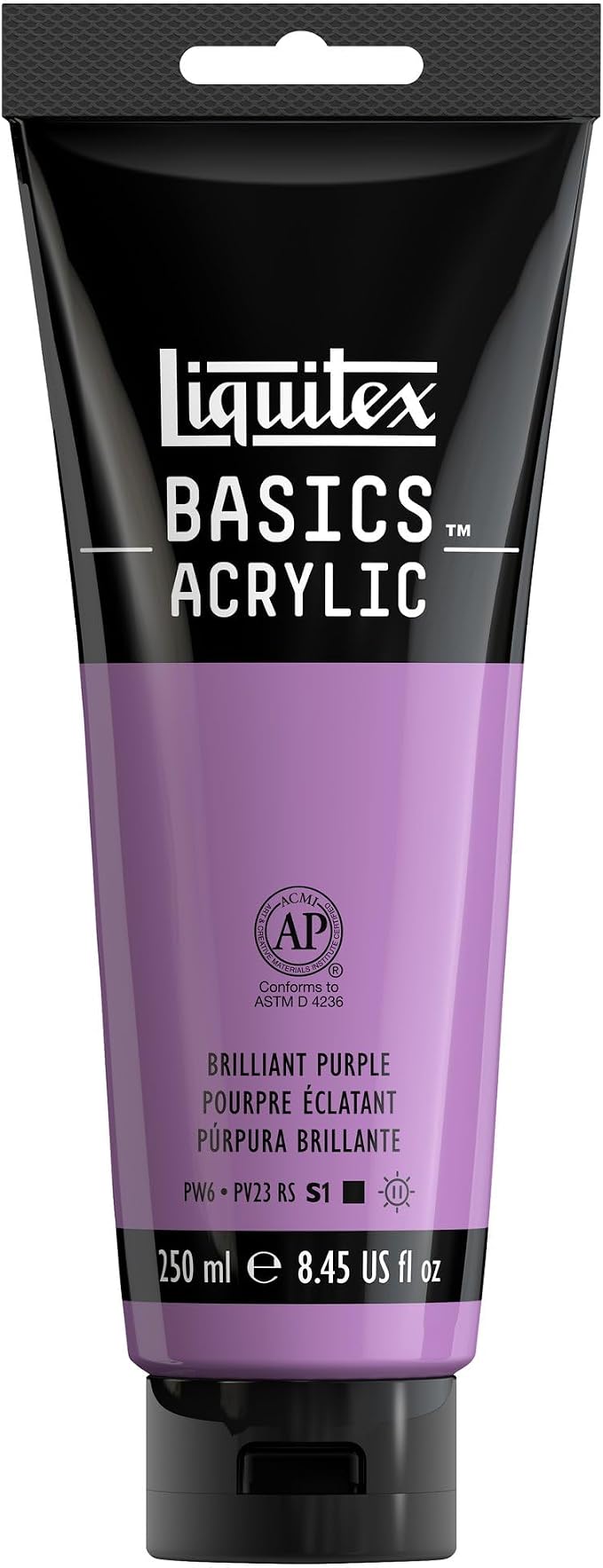 Liquitex BASICS Acrylic Paint, 250ml Tube, Brilliant Purple by Liquitex
