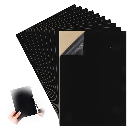10PCS Black Felt Sheets with Self-Adhesive Backing, Soft Felt Fabric, Durable by Unknown