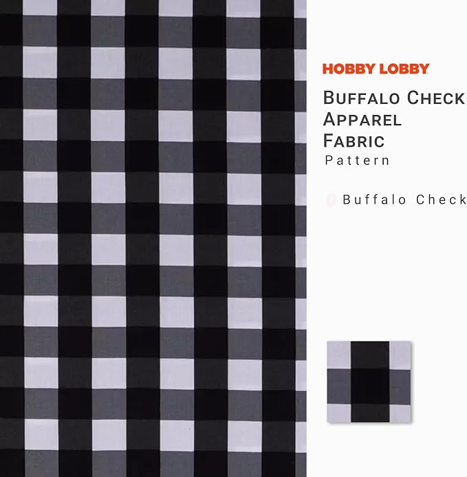 Hobby Lobby Buffalo Check Cotton Calico Fabric, 1 Yard | Precut Fabric - Image 2