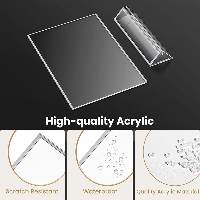 8.5X11 Silver Frames Double-Sided Acrylic Sign Holder, 6 Pack | Picture Frames - Image 4