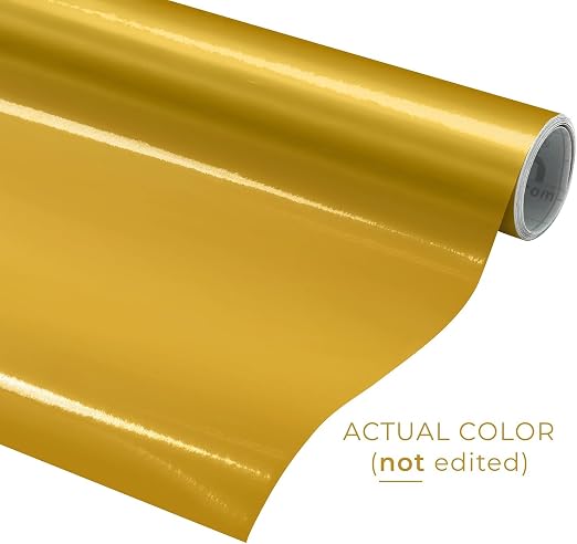 VViViD DECO65 Metallic Gold Gloss Permanent Adhesive Craft Vinyl - Image 3