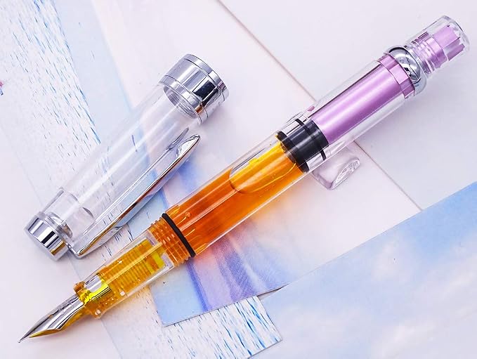 Lanxivi 4 x Yongsheng 3008 Fountain Pen Upgrated Fine Nib, Piston Filling - Image 7