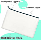 ZeeDix Canvas Zipper Pouch Bulk – 8.3 x 5 Inches Cotton Canvas Pouches - Image 3