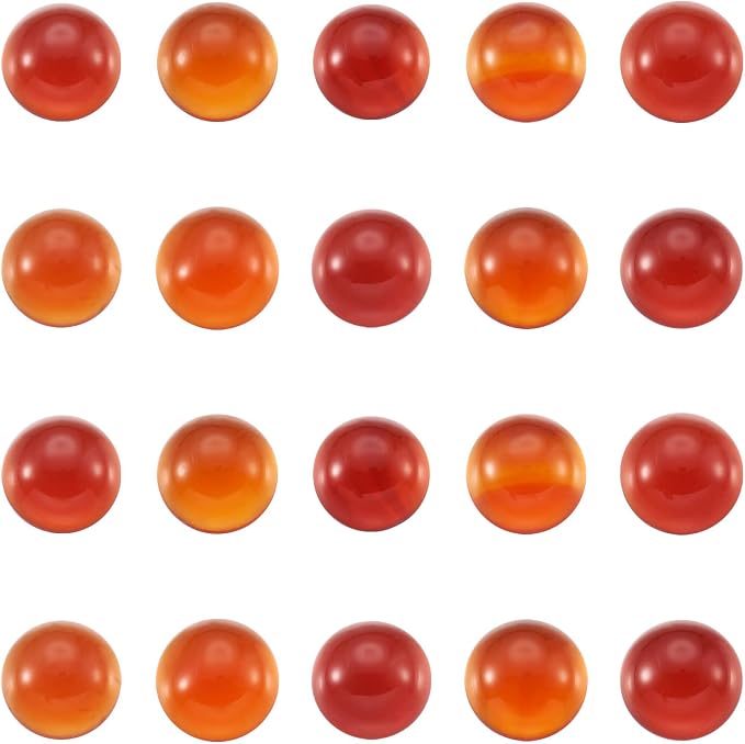 FASHEWELRY 100Pcs Natural Carnelian Cabochons Flat Back Gemstone Cabochons 4mm by FASHEWELRY