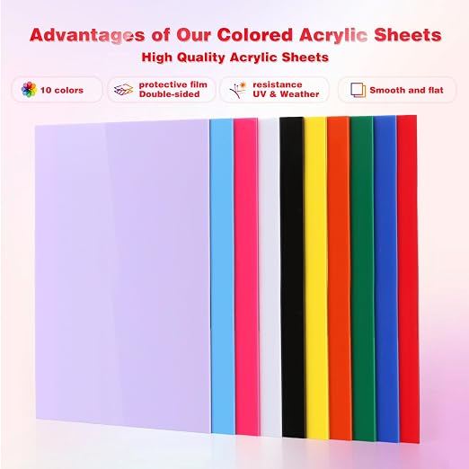 Adrattnay Acrylic Sheets 1/8 Thick, Opaque Colored Acrylic Panel - Image 3