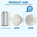 20 PCS Natural Scallop Shells for Crafts, 3-4 inches White Seashells for DIY - Image 3