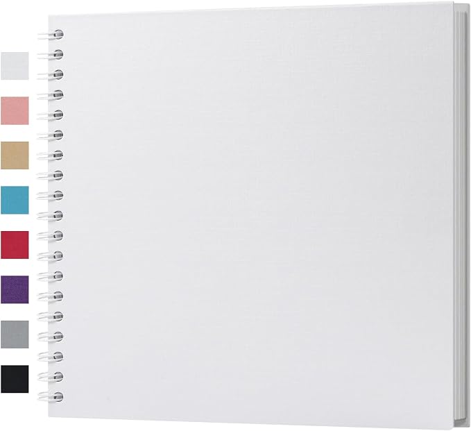 potricher 10 x 10 Inch DIY Scrapbook Album 40 Pages Hardcover Kraft Paper Scrap by potricher