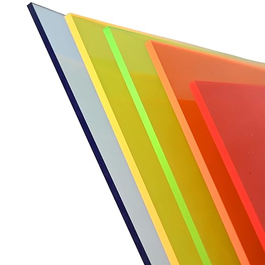BuyPlastic L-111 Green Transparent Fluorescent Colored Acrylic Plexiglass Sheet by BuyPlastic