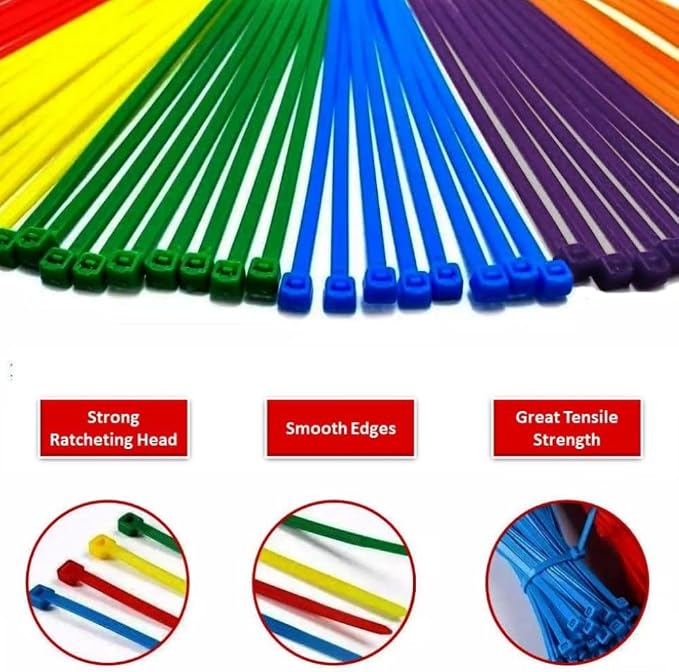 Kable Kontrol Gray Zip Ties 8 Inch 10, 50 Lbs Tensile Strength, Bulk Pack - Image 3