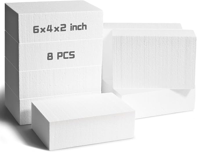 8 Pcs Craft Foam Blocks, Floral Arrangements, Packing and DIY Crafts by LUOKER