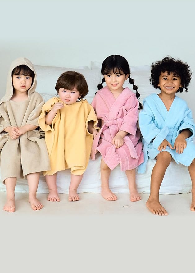 Konny Baby Hooded Towel Plush Thick & Cozy Soft-Touch Absorbent Rayon from Bamboo Cotton Baby Bath Beach Towel, Oeko-TEX, Newborn Boys Girls Toddler (Beige, Medium)