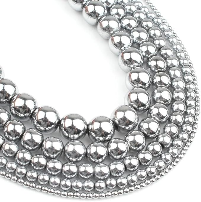 Zenkeeper 108Pcs Silver Hematite Spacer Loose Beads Bulk by Zenkeeper