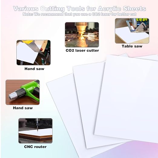 Adrattnay White Acrylic Sheets 1/8 Thick, Opaque Acrylic Sheets Acrylic Panel - Image 5