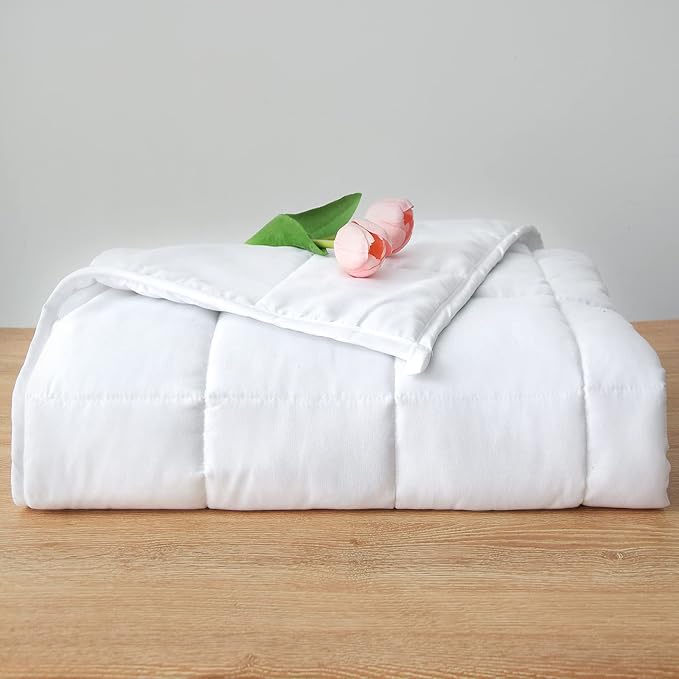 Weighted Blanket 12lbs Twin Size White 48"x72" Weighted Blankets by PRETTY+NIGHT