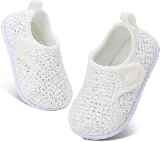 FEETCITY Baby Boys Girls First Walking Shoes Infant Sneakers Crib Shoes Breathable Lightweight Slip On Shoes