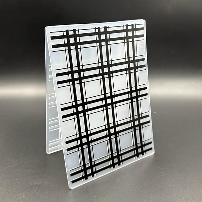 3D Plastic Embossing Folder Template Classic Checkered pattern1 Texture A6 Size - Image 4