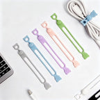 20Pcs Silicone Cable Ties, Reusable Cord management Organizer, High-elasticity - Image 2