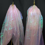 Light Pink Iridescent Organza Fabric - Image 3