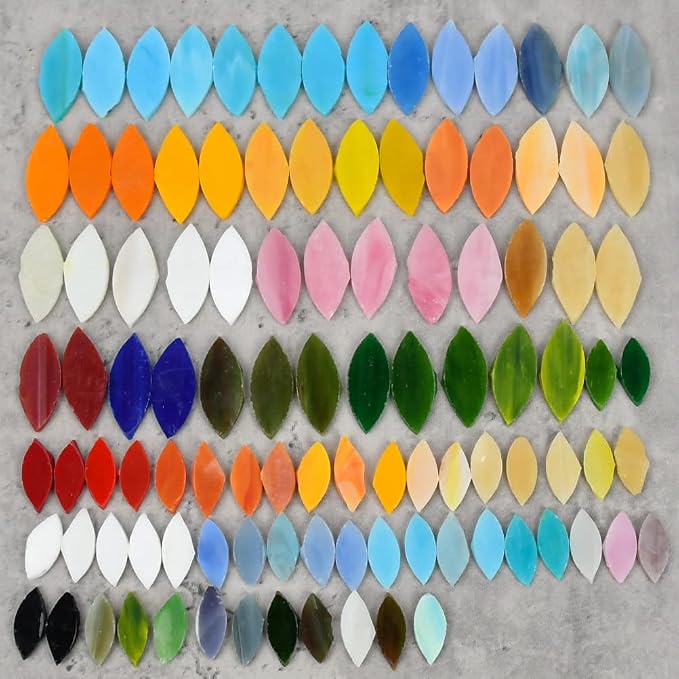 BUYGOO 100Pcs Mosaic Tiles, Mixed Color Mosaic Glass Pieces - Image 6