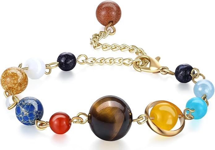 Fesciory Women Solar System Bracelet Universe Galaxy The Eight Planets Guardian by Fesciory