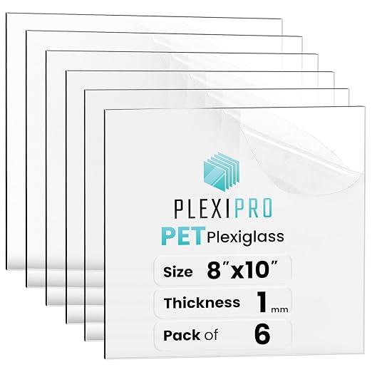 8"x10", Flexible PET Plexiglass Sheets | Transparent, shatter-resistant by PlexiPro