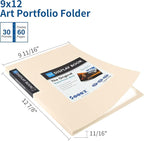 Sooez 30-Pocket Binder with Plastic Sleeves 9x12, Heavy Duty Art Portfolio - Image 2