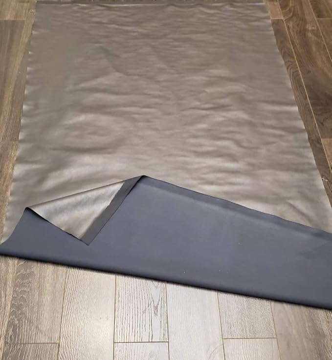 Dark Gray Faux Leather by the Yard Synthetic Pleather 0.9 mm 1 Yard 52 inch - Image 3
