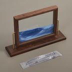 Solid Wood Oasis Mini Art Liquid Motion 360-Degree Rotation, Made of Black - Image 2