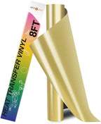 HTVRONT HTV Heat Transfer Vinyl Roll- 12" x 8ft Gold HTV Vinyl by HTVRONT