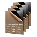KINLINK 12x16 Plexiglass Sheets 1/8 inch Thick - 3mm Black Cast Acrylic Sheet by KINLINK