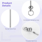 50 PCS Blank Beaded Keychain Bars, Metal Beading Sticks - Image 3