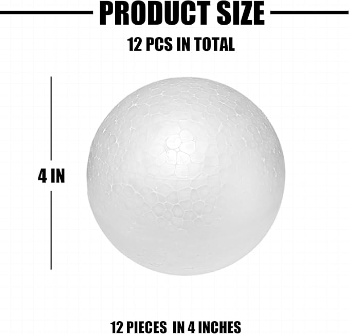 Styrofoam Balls 4 Inch, DIY Craft Giant Foam Ball - Image 2