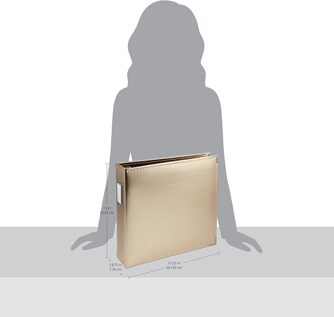 We R Memory Keepers 12x12 Gold Faux Leather Photo Album, Three Ring Binder - Image 8